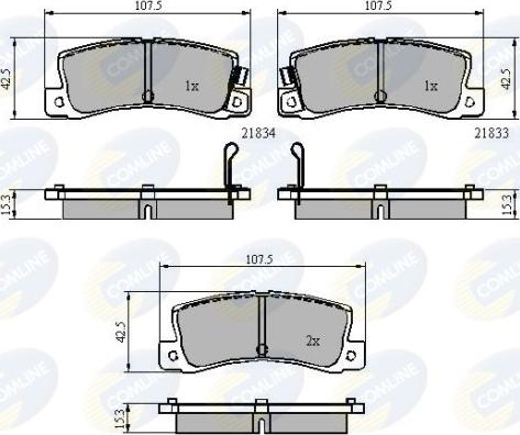 Comline CBP3839 - Тормозные колодки, дисковые, комплект unicars.by