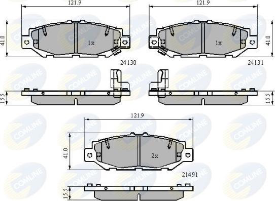 Comline CBP3835 - Тормозные колодки, дисковые, комплект unicars.by