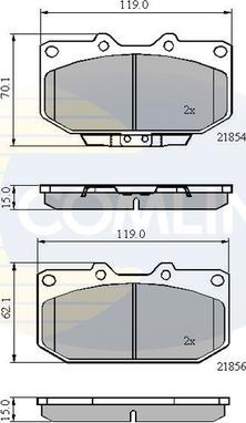 Comline CBP3829 - Тормозные колодки, дисковые, комплект unicars.by