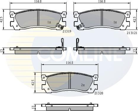 Comline CBP3824 - Тормозные колодки, дисковые, комплект unicars.by