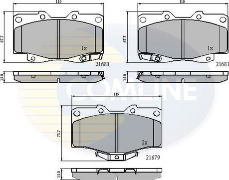 Comline CBP3333 - Тормозные колодки, дисковые, комплект unicars.by