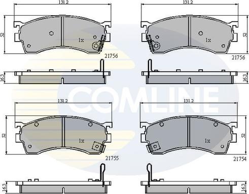 Comline CBP3326 - Тормозные колодки, дисковые, комплект unicars.by