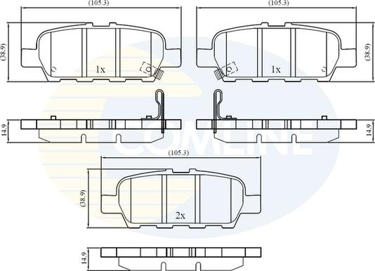 Comline CBP32445 - Тормозные колодки, дисковые, комплект unicars.by