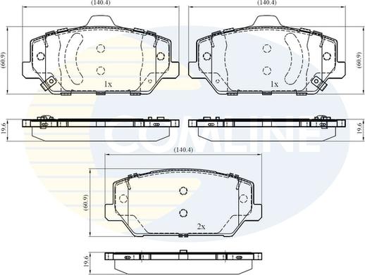 Comline CBP32440 - Тормозные колодки, дисковые, комплект unicars.by