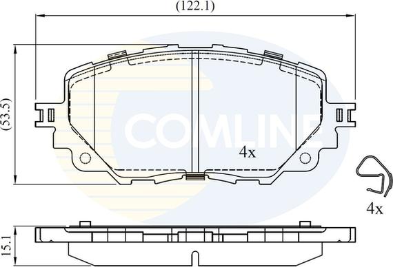 Comline CBP32447 - Тормозные колодки, дисковые, комплект unicars.by