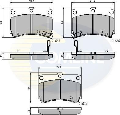 Comline CBP3245 - Тормозные колодки, дисковые, комплект unicars.by