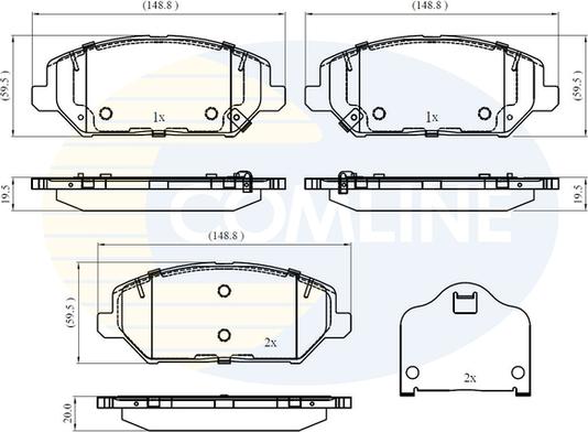 Comline CBP32409 - Тормозные колодки, дисковые, комплект unicars.by