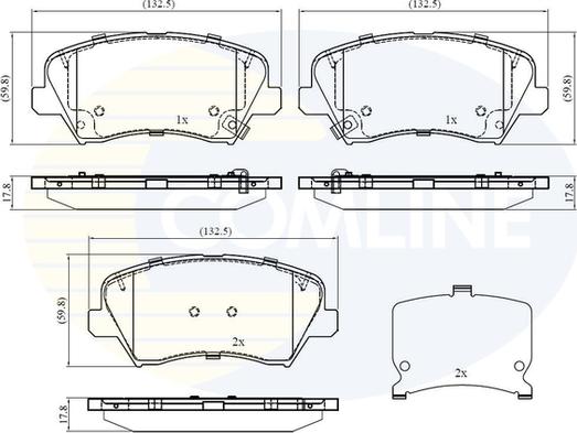 Comline CBP32408 - Тормозные колодки, дисковые, комплект unicars.by