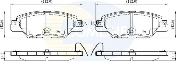 Comline CBP32416 - Тормозные колодки, дисковые, комплект unicars.by