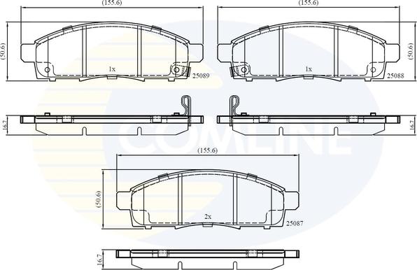 Comline CBP32427 - Тормозные колодки, дисковые, комплект unicars.by