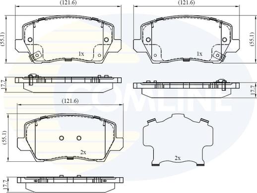 Comline CBP32526 - Тормозные колодки, дисковые, комплект unicars.by