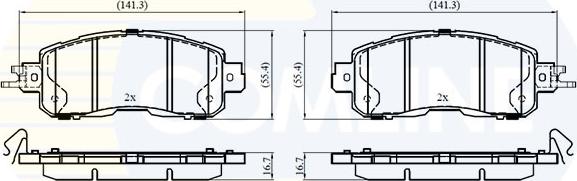 Comline CBP32573 - Тормозные колодки, дисковые, комплект unicars.by