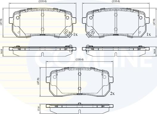 Comline CBP32693 - Тормозные колодки, дисковые, комплект unicars.by