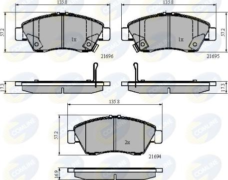 Comline CBP32009 - Тормозные колодки, дисковые, комплект unicars.by