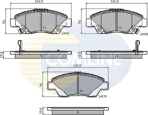 Comline CBP32036 - Тормозные колодки, дисковые, комплект unicars.by