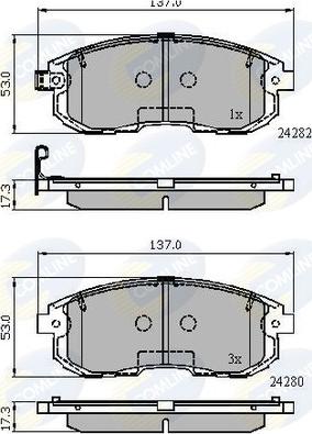 Comline CBP32025 - Тормозные колодки, дисковые, комплект unicars.by