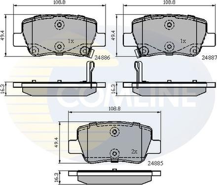 Comline CBP32026 - Тормозные колодки, дисковые, комплект unicars.by