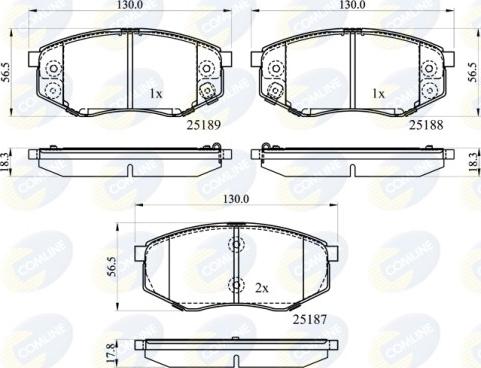 Comline CBP32194 - Тормозные колодки, дисковые, комплект unicars.by