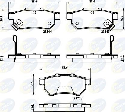 Comline CBP32146 - Тормозные колодки, дисковые, комплект unicars.by