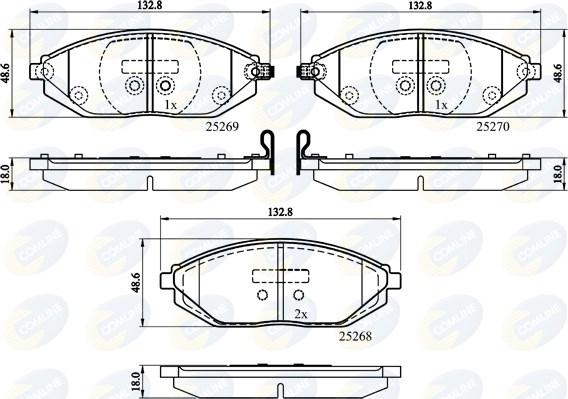 Comline CBP32150 - Тормозные колодки, дисковые, комплект unicars.by