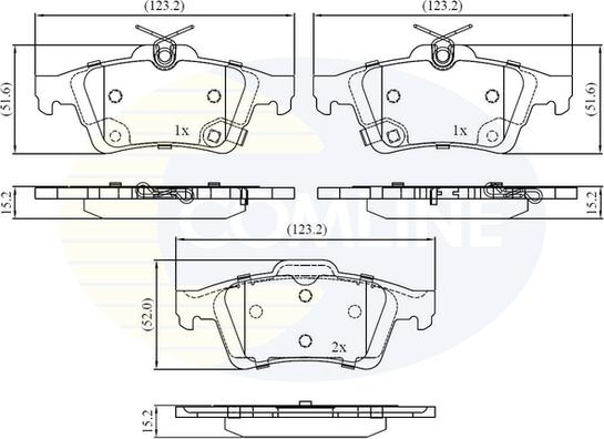 Comline CBP32397 - Тормозные колодки, дисковые, комплект unicars.by