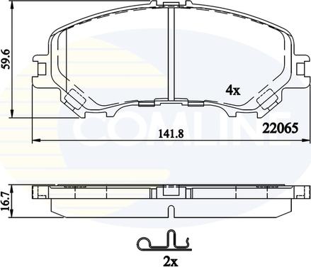 Comline CBP32304 - Тормозные колодки, дисковые, комплект unicars.by