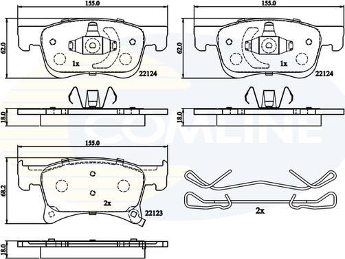 Comline CBP32300 - Тормозные колодки, дисковые, комплект unicars.by