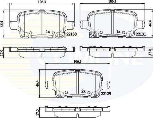 Comline CBP32307 - Тормозные колодки, дисковые, комплект unicars.by