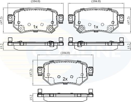 Comline CBP32386 - Тормозные колодки, дисковые, комплект unicars.by