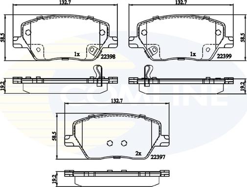 Comline CBP32324 - Тормозные колодки, дисковые, комплект unicars.by