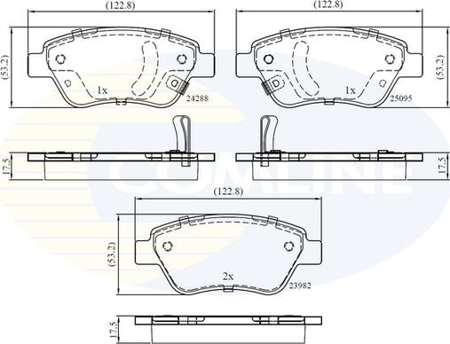 Comline CBP32376 - Тормозные колодки, дисковые, комплект unicars.by