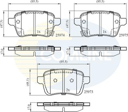 Comline CBP32299 - Тормозные колодки, дисковые, комплект unicars.by