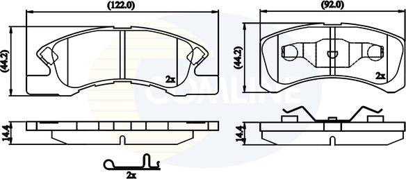 Comline CBP32249 - Тормозные колодки, дисковые, комплект unicars.by