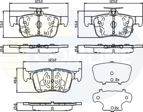 Comline CBP32243 - Тормозные колодки, дисковые, комплект unicars.by