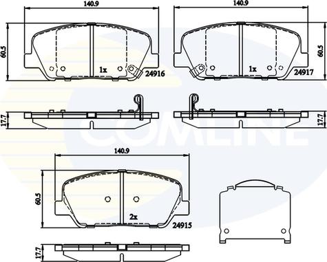 Comline CBP32259 - Тормозные колодки, дисковые, комплект unicars.by