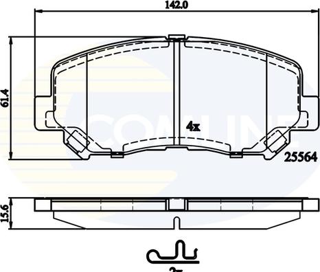 Comline CBP32252 - Тормозные колодки, дисковые, комплект unicars.by