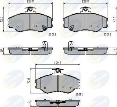 Comline CBP3225 - Тормозные колодки, дисковые, комплект unicars.by