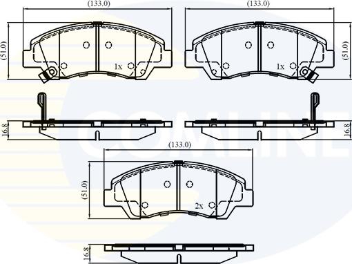 Comline CBP32230 - Тормозные колодки, дисковые, комплект unicars.by