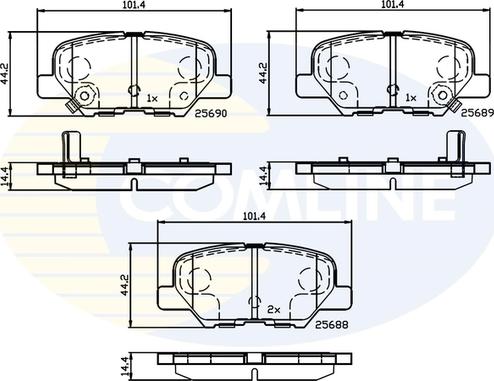 Comline CBP32238 - Тормозные колодки, дисковые, комплект unicars.by