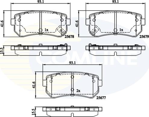 Comline CBP32276 - Тормозные колодки, дисковые, комплект unicars.by