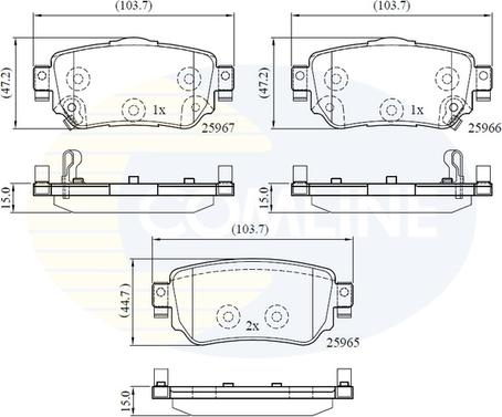 Comline CBP32277 - Тормозные колодки, дисковые, комплект unicars.by