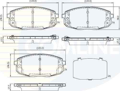 Comline CBP32759 - Тормозные колодки, дисковые, комплект unicars.by