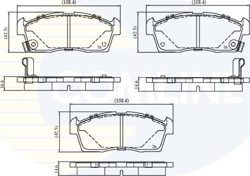 Comline CBP3793 - Тормозные колодки, дисковые, комплект unicars.by