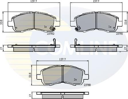 Comline CBP3757 - Тормозные колодки, дисковые, комплект unicars.by