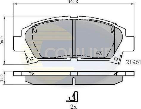 Comline CBP3713 - Тормозные колодки, дисковые, комплект unicars.by