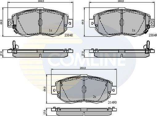 Comline CBP3789 - Тормозные колодки, дисковые, комплект unicars.by