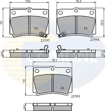 Comline CBP3775 - Тормозные колодки, дисковые, комплект unicars.by