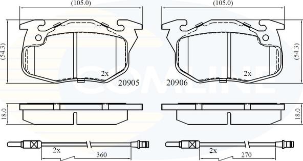 Comline CBP2416 - Тормозные колодки, дисковые, комплект unicars.by