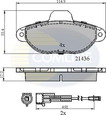 Comline CBP2509 - Тормозные колодки, дисковые, комплект unicars.by