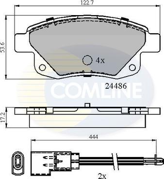 Comline CBP21554 - Тормозные колодки, дисковые, комплект unicars.by